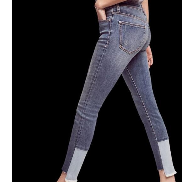 Pilcro and the Letterpress Anthropologie Script High High-Low Skinny Jeans - 25 - Picture 3 of 9